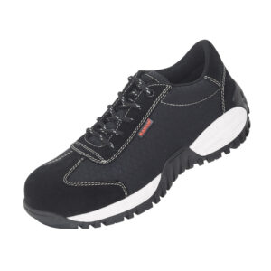 Black Suede Leather Low Ankle Safety Shoes