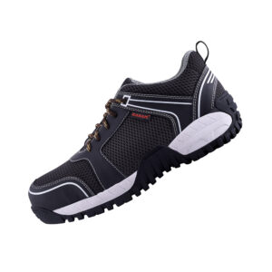 Black Microfiber Low Ankle Safety Shoes