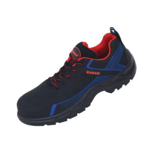 Flytex Black and Blue Sporty Safety Shoes