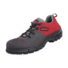 Flytex Red and Grey Sporty Safety Shoes