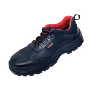 Executive Sporty Lace-up Red Stitched Premium Safety Shoes With Nitrile Sole