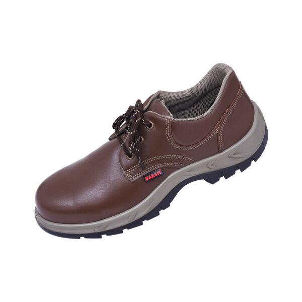Executive Lace-up Brown Leather Safety Shoes