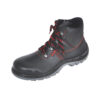 Workman Ankle Black Leather Red Stitched Safety Shoes