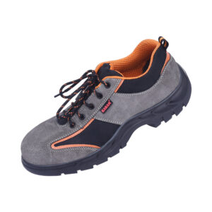 Executive Grey And Orange Suede Sporty Shoes