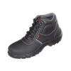 Black Grain Leather Safety Shoes with Steel Toe