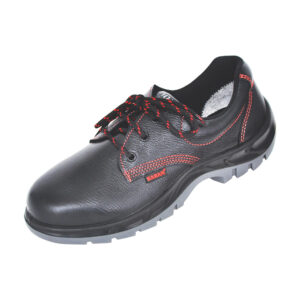 Deluxe Leather Red Stitched Safety Shoes